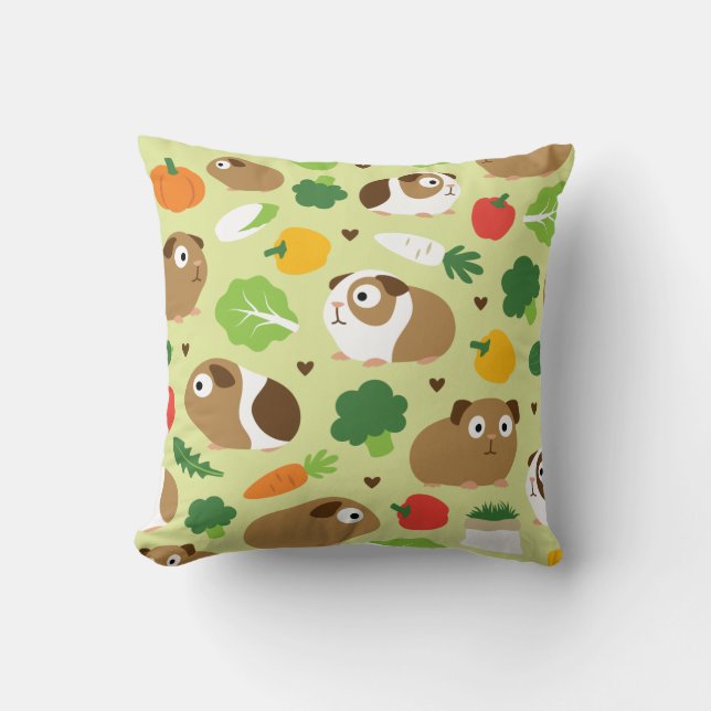 Guinea Pigs And Their Treats Cushion (Front)