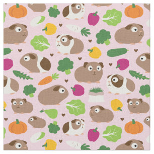 Guinea Pigs And Their Treats Fabric