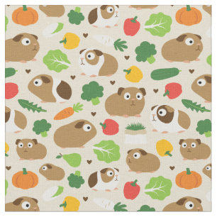 Guinea Pigs And Their Treats Fabric