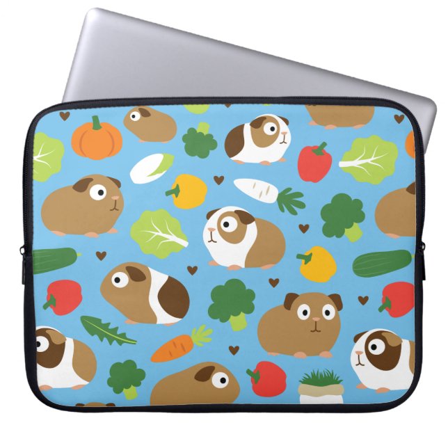 Guinea Pigs And Their Treats Laptop Sleeve (Front)