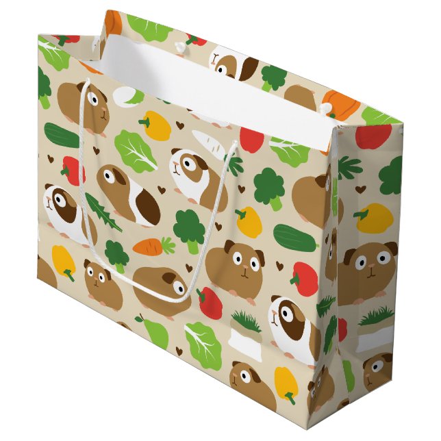 Guinea Pigs And Their Treats Large Gift Bag (Front Angled)