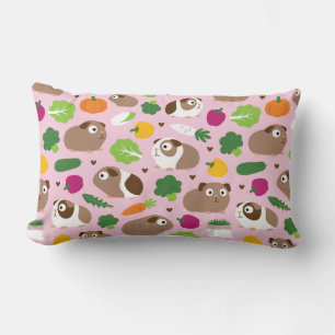 Guinea Pigs And Their Treats Lumbar Cushion