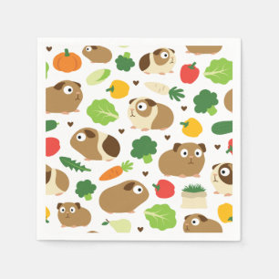 Guinea Pigs And Their Treats Napkin