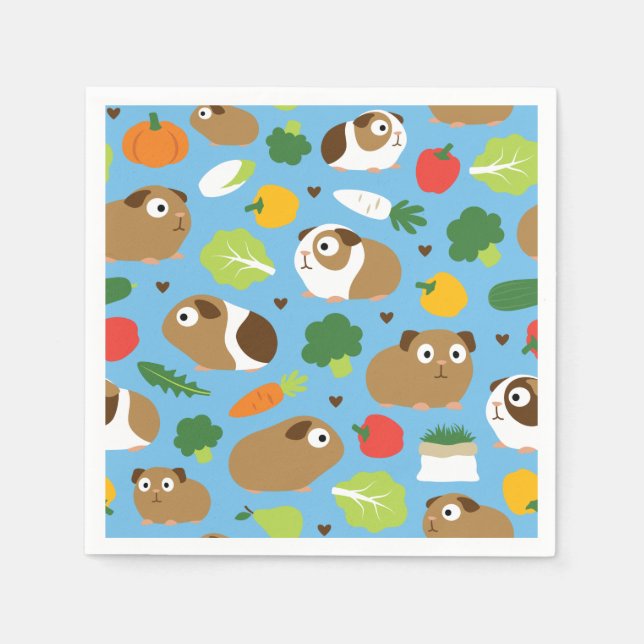 Guinea Pigs And Their Treats Napkin (Front)