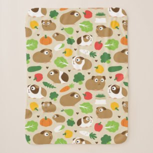 Guinea Pigs And Their Treats Sherpa Blanket