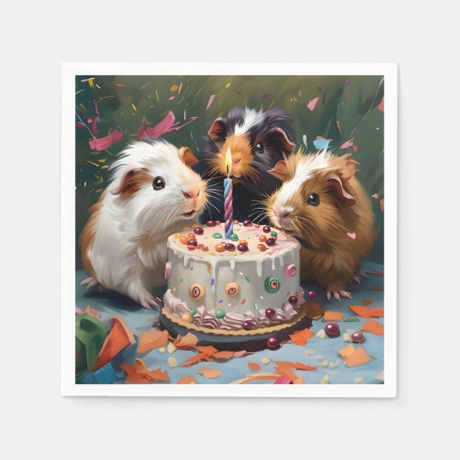 Guinea Pigs Birthday Party Napkin (Front)