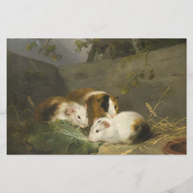 Guinea Pigs (by George Morland) Stationery (Front)