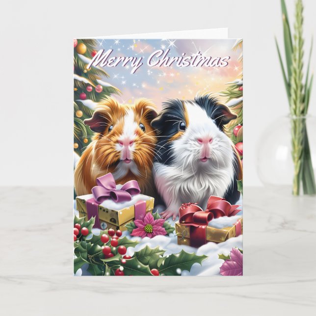 Guinea Pigs Christmas Card (Front)