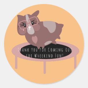 Guinea Pigs Fitness Gym Classic Round Sticker