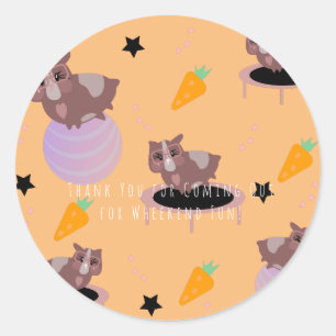 Guinea Pigs Fitness Gym Classic Round Sticker