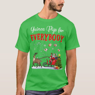 Guinea Pigs For Everybody Funny Santa Sleigh Reind T-Shirt