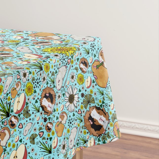 Guinea Pigs in Blue Tablecloth (In Situ)