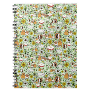 Guinea Pigs in Green Spiral Notebook