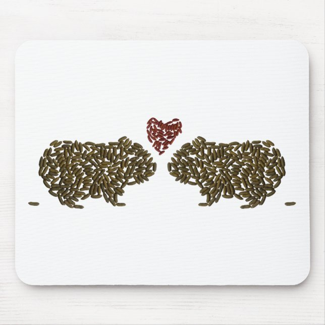 Guinea Pigs in Love Mouse Pad (Front)