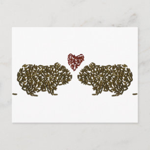Guinea Pigs in Love Postcard
