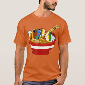 Guinea Pigs In Ramen Funny Anime Animal Lover Prou T-Shirt