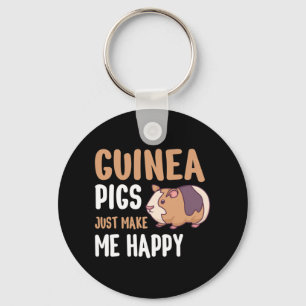 Guinea Pigs just make me happy Key Ring
