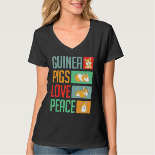 Guinea Pigs Love Peace Guinea Pig T-Shirt
