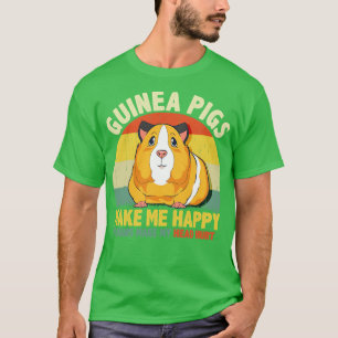Guinea Pigs Make Me Happy Humans Make My Head Hurt T-Shirt