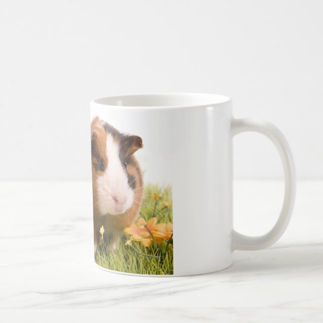 guinea pigs on a lawn coffee mug (Right)