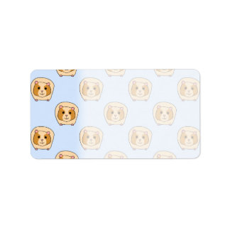 Guinea Pigs on Blue. Label