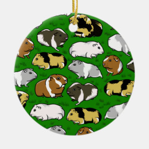 Guinea pigs pattern ceramic tree decoration