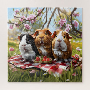 Guinea Pigs Picnic Jigsaw Puzzle