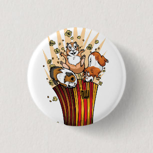 Guinea Pigs Popcorn 3 Cm Round Badge
