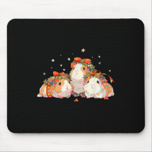 Guinea Pigs Tangled Up In Christmas Lights Guinea  Mouse Pad
