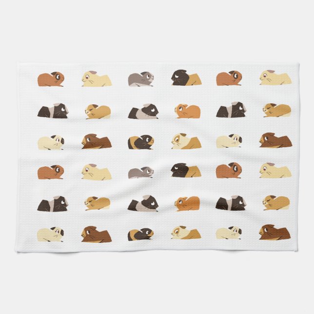 Guinea pigs tea towel (Horizontal)