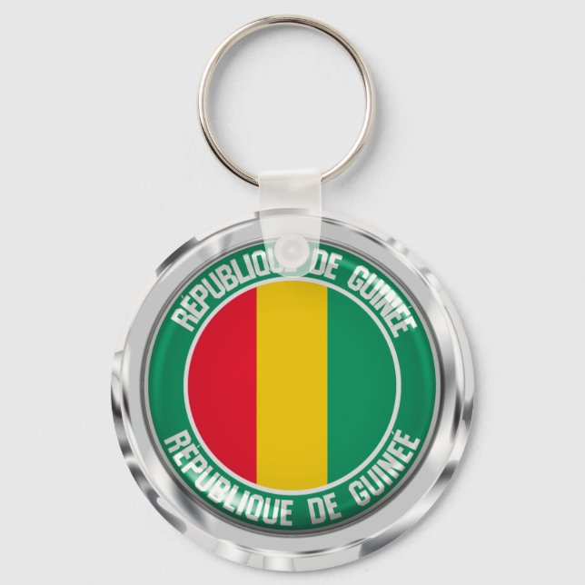 Guinea Round Emblem Key Ring (Front)