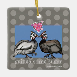 GUINEA SOME SUGAR polkadot ceramic ornament