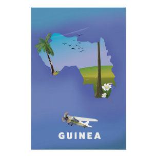 Guinea South Africa Ski poster print.