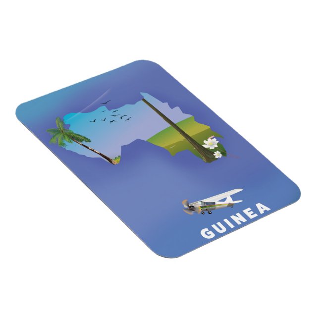 Guinea South Africa Ski poster print. Magnet (Right Side)