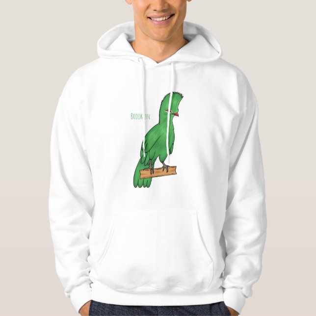 Guinea turaco bird cartoon illustration  hoodie (Front)
