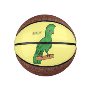 Guinea turaco bird cartoon illustration mini basketball