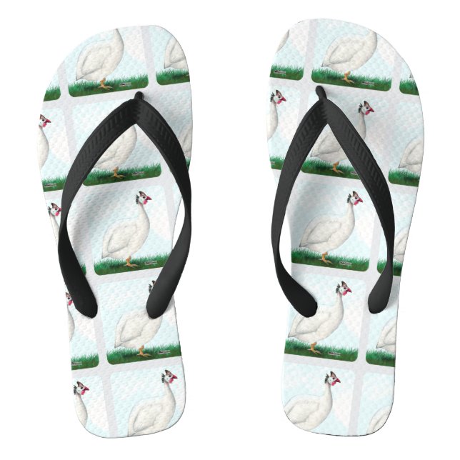 Guinea White Jandals (Footbed)