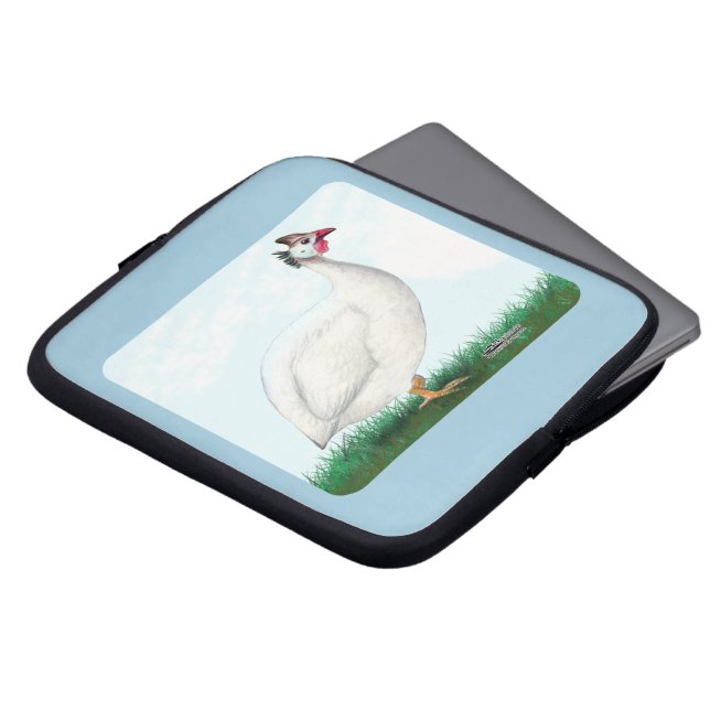 Guinea White Laptop Sleeve (Front Top)