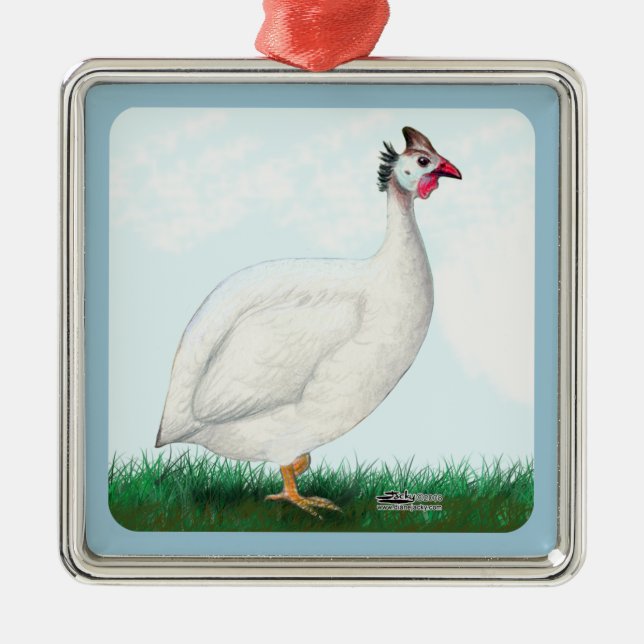 Guinea White Metal Tree Decoration (Front)