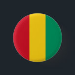 Guinean Flag, Flag of Guinea 3 Cm Round Badge<br><div class="desc">Guinean Flag,  Flag of Guinea button/badge by World Flags United.</div>