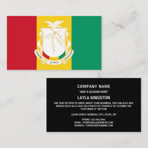 Guinean Flag & National Seal, Flag of Guinea Business Card