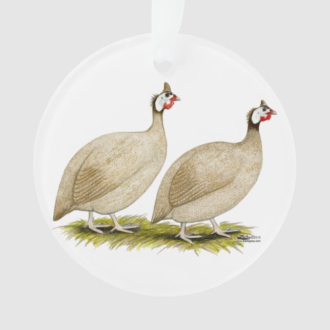 Guineas Buff Dundotte Fowl Ornament (Front)