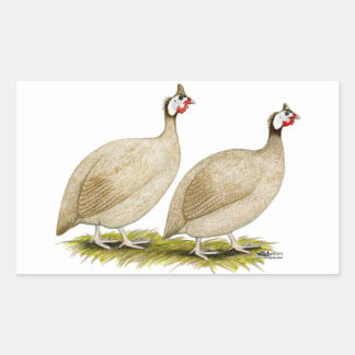 Guineas Buff Dundotte Fowl Rectangular Sticker