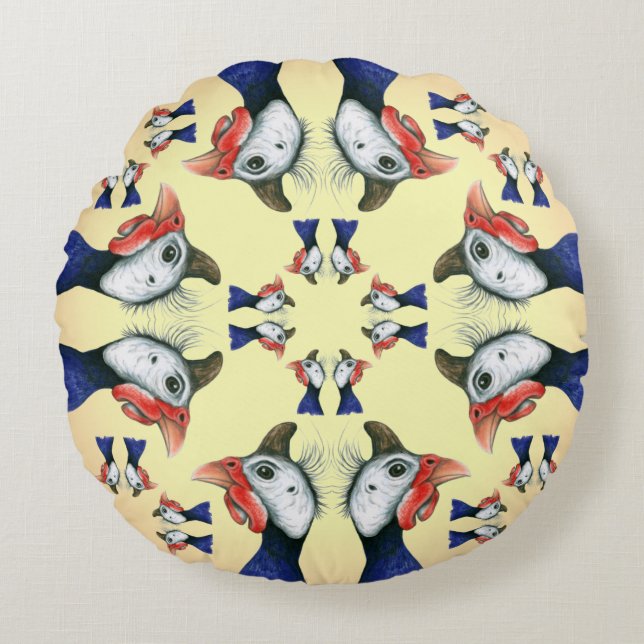 Guineas Everywhere! Round Cushion (Front)