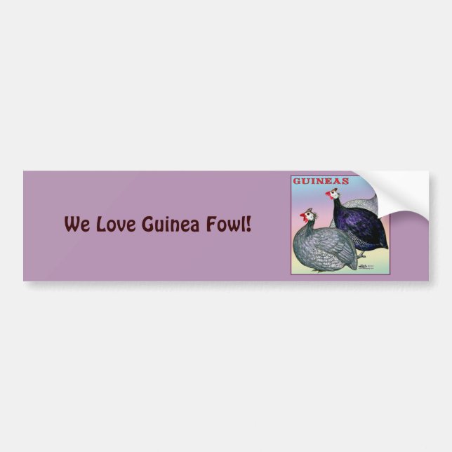 Guineas Three Fowl Bumper Sticker (Front)