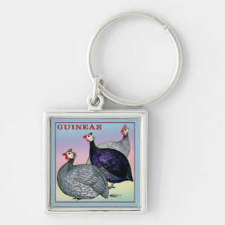 Guineas Three Fowl Key Ring