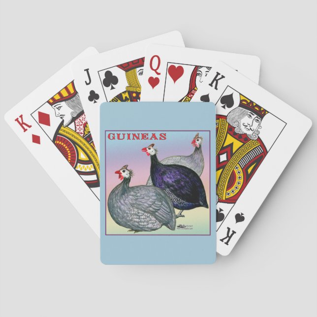Guineas Three Fowl Playing Cards (Back)