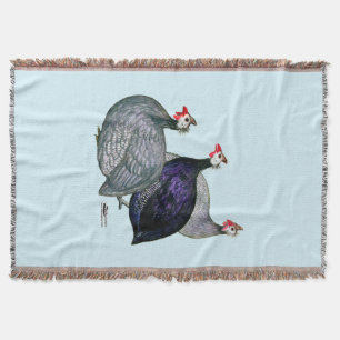 Guineas Three Throw Blanket