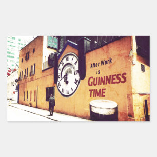 Guinness time rectangular sticker