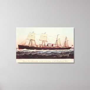 Guion Line Steamship Arizona Canvas Print